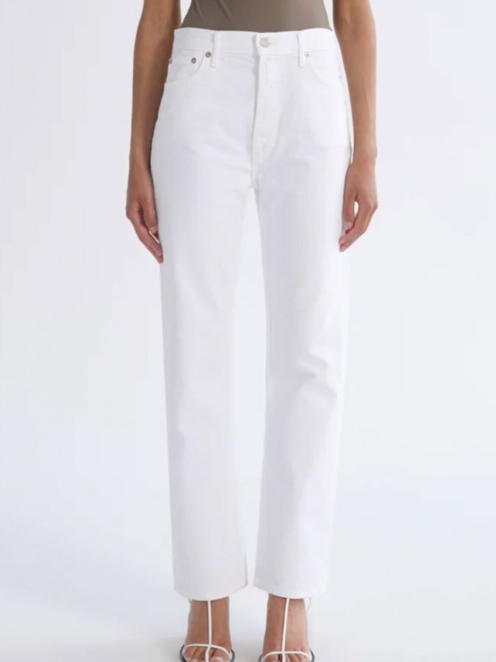 AGOLDE White Straight Leg Jeans